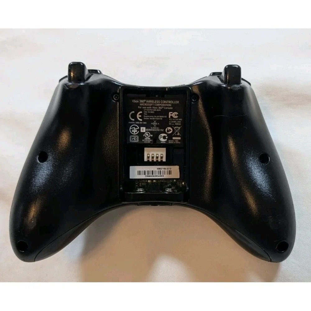 Authentic Xbox 360 Wireless Controller Black (No Battery Cover) OEM Model 1403